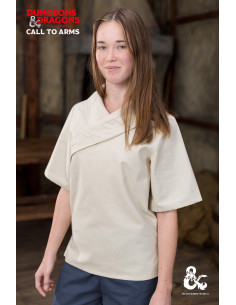Camisa de monge medieval, branco natural 2