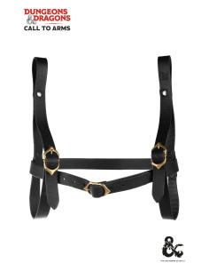 Porta-livros de feiticeiro medieval, em couro preto 2