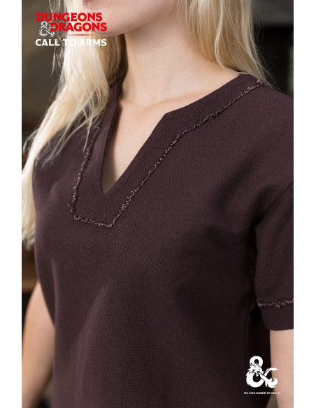 Camisa medieval Barbara em algodão,...