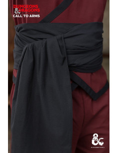 Cinto de monge medieval em algodão, preto 2