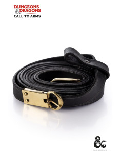 Cinto medieval duplo de couro, cor preta