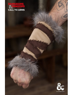 Braçadeiras bárbaras medievais, cor bege-marrom