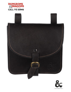 Bolsa medieval de aventureiro em couro, marrom