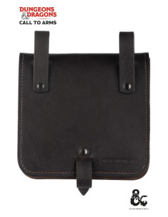 Bolsa medieval de aventureiro em couro, marrom 2