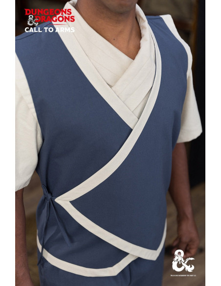 Colete de monge medieval, cor azul...