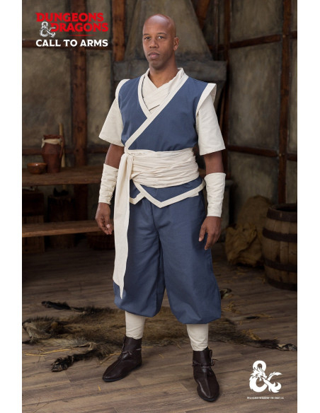 Colete de monge medieval, cor azul...