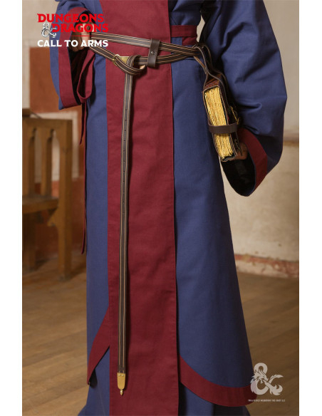 Cinto medieval duplo de couro, cor...