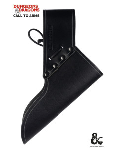 Baldric de couro medieval para espadas, preto 2