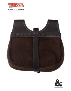 Bolsa de couro medieval modelo Kidney, marrom 2