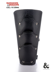 Pulseira de lutador medieval em couro preto 2