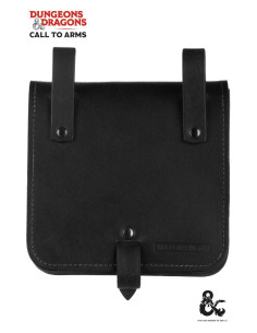 Bolsa de aventureiro medieval em couro, preta 2