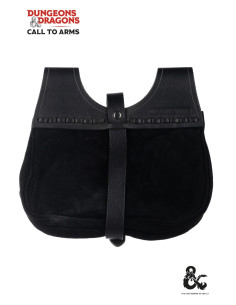 Bolsa de couro medieval modelo Kidney, preta 2