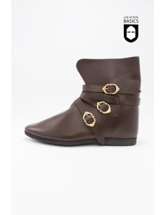 Botas altas medievais com fecho de fivela lateral 2