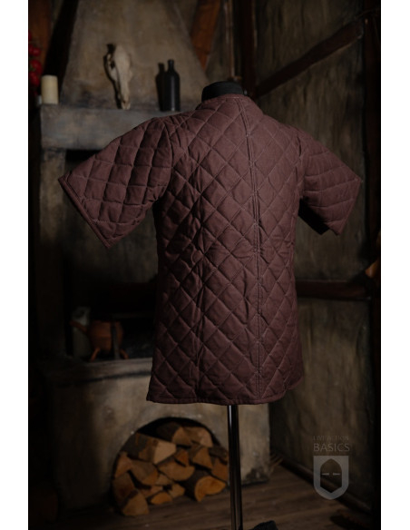Gambeson medieval acolchoado de manga...
