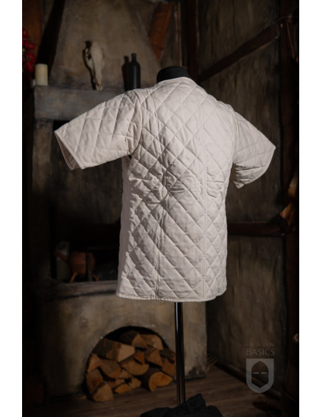 Gambeson medieval acolchoado de manga...