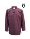 Camisa medieval com botões, marrom