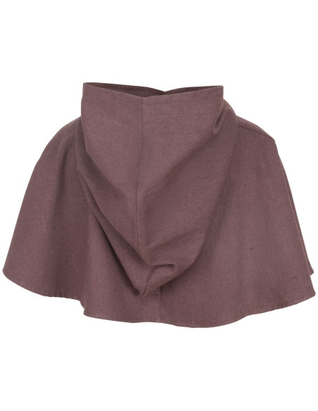 Gugel medieval em algodão marrom e preto