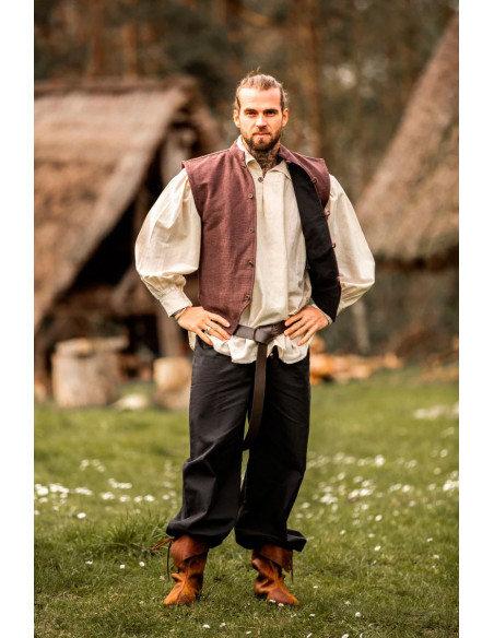 Colete medieval tricotado à mão...