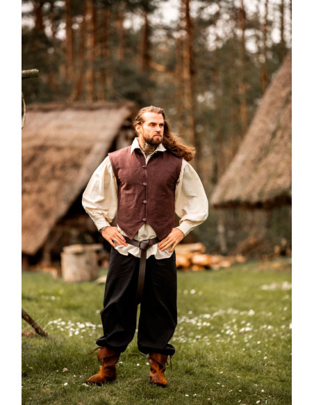 Colete medieval tricotado à mão...