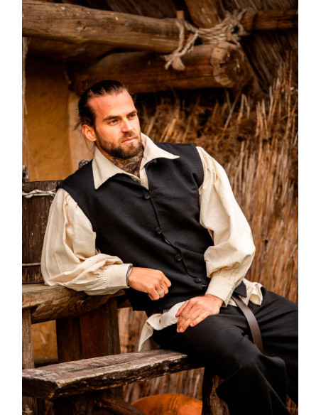 Colete medieval tricotado à mão...