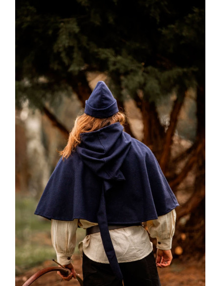 Chapéu Robin Hood em lã azul