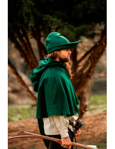 Chapéu Robin Hood em lã verde