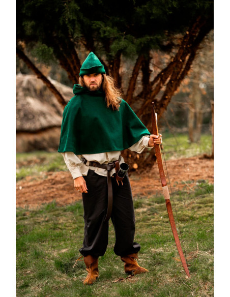 Chapéu Robin Hood em lã verde