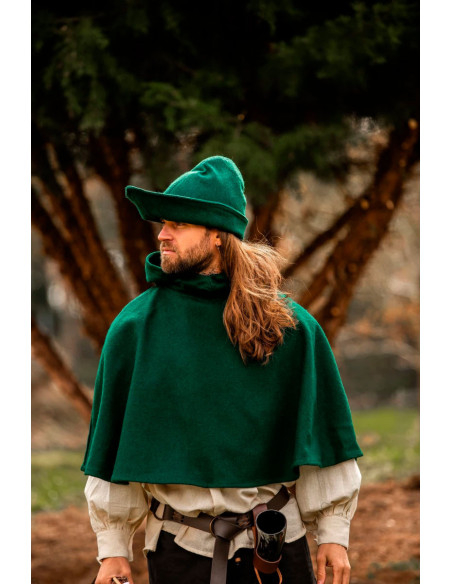 Chapéu Robin Hood em lã verde