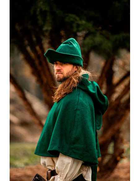 Chapéu Robin Hood em lã verde