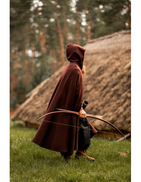 Clássico medieval Elinor manto marrom...