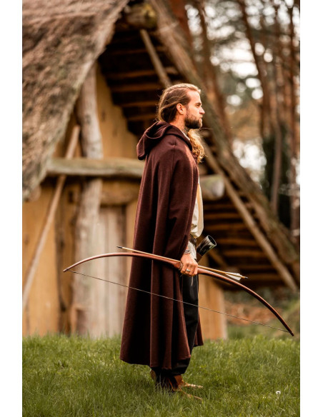 Clássico medieval Elinor manto marrom...