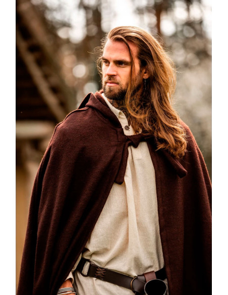 Clássico medieval Elinor manto marrom...