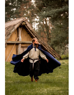 Capa longa medieval modelo Boil, azul 131 cm. 2