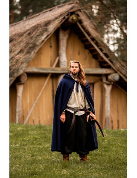 Capa longa medieval modelo Boil, azul...