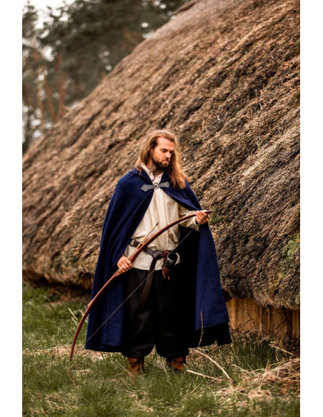 Capa medieval de lã modelo Tjark, cor...