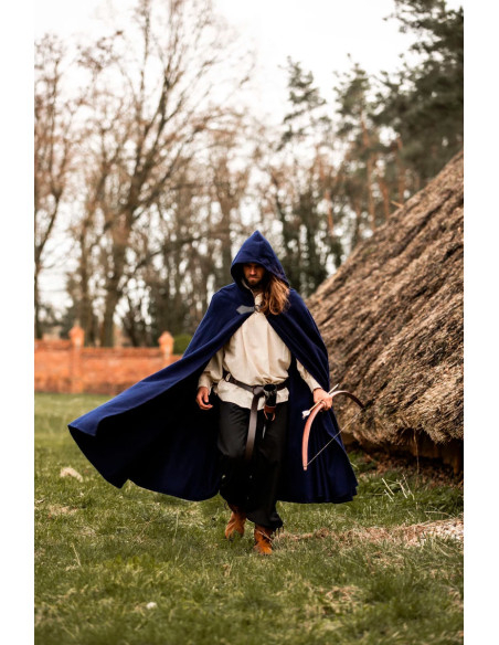 Capa medieval de lã modelo Tjark, cor...