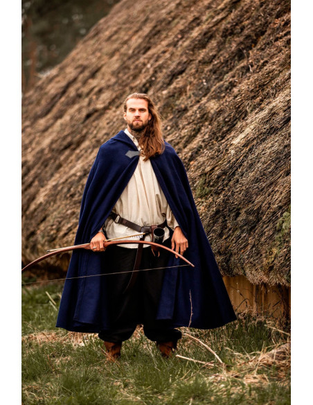 Capa medieval de lã modelo Tjark, cor...