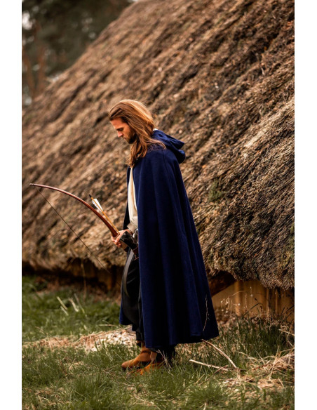 Capa medieval de lã modelo Tjark, cor...
