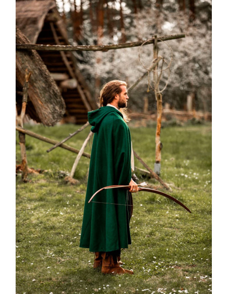 Capa medieval de lã modelo Tjark, cor...