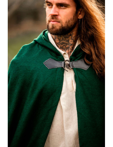 Capa medieval de lã modelo Tjark, cor...