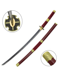 Katana não oficial artesanal de Zoro's Sandai Kitetsu -...