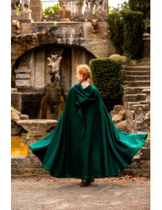 Capa medieval de Cabo Verde com capuz, modelo Gesa 2