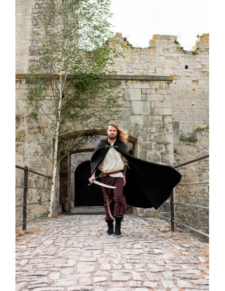 Capa de lã medieval modelo Tjark, cor...