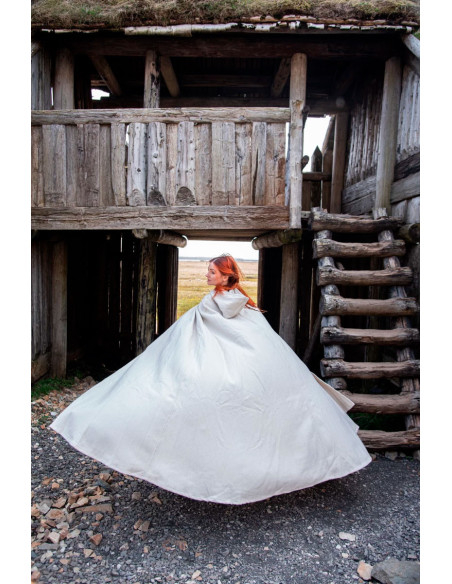 Capa de lã medieval modelo Tjark, cor...