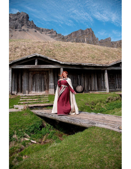 Capa de lã medieval modelo Tjark, cor...