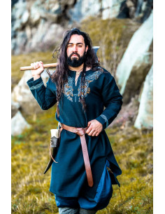 Cinto de couro com estampa celta, cor marrom 2