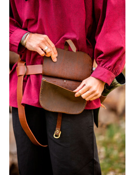 Bolsa de couro medieval modelo Udo,...