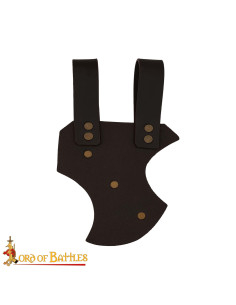 Baldric de couro ajustável para espadas e machados, marrom 2
