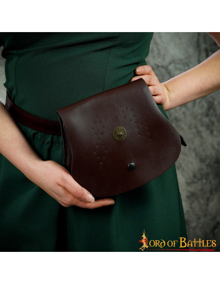 Bolsa medieval redonda com prato
