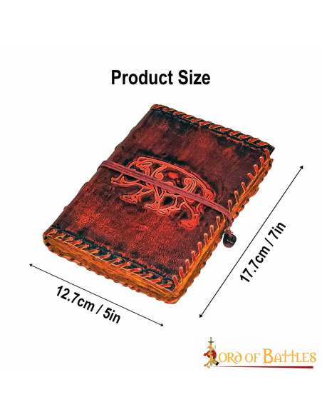 Diário Medieval de Couro do Reino da...